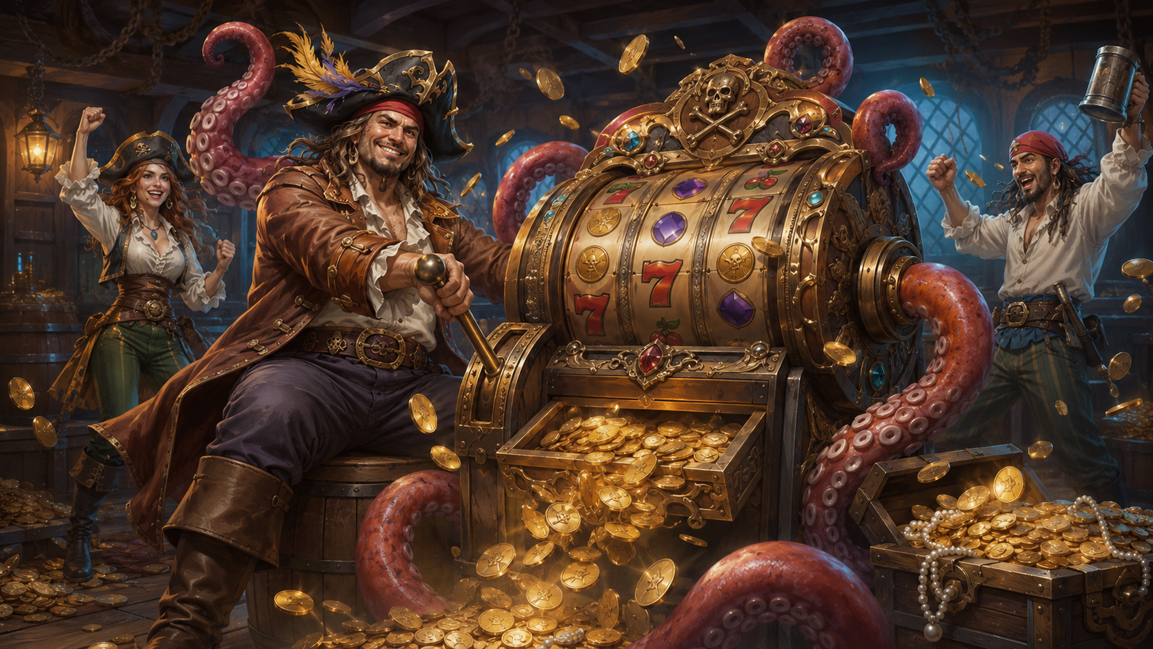 FatPirate Casino free spins promotion card